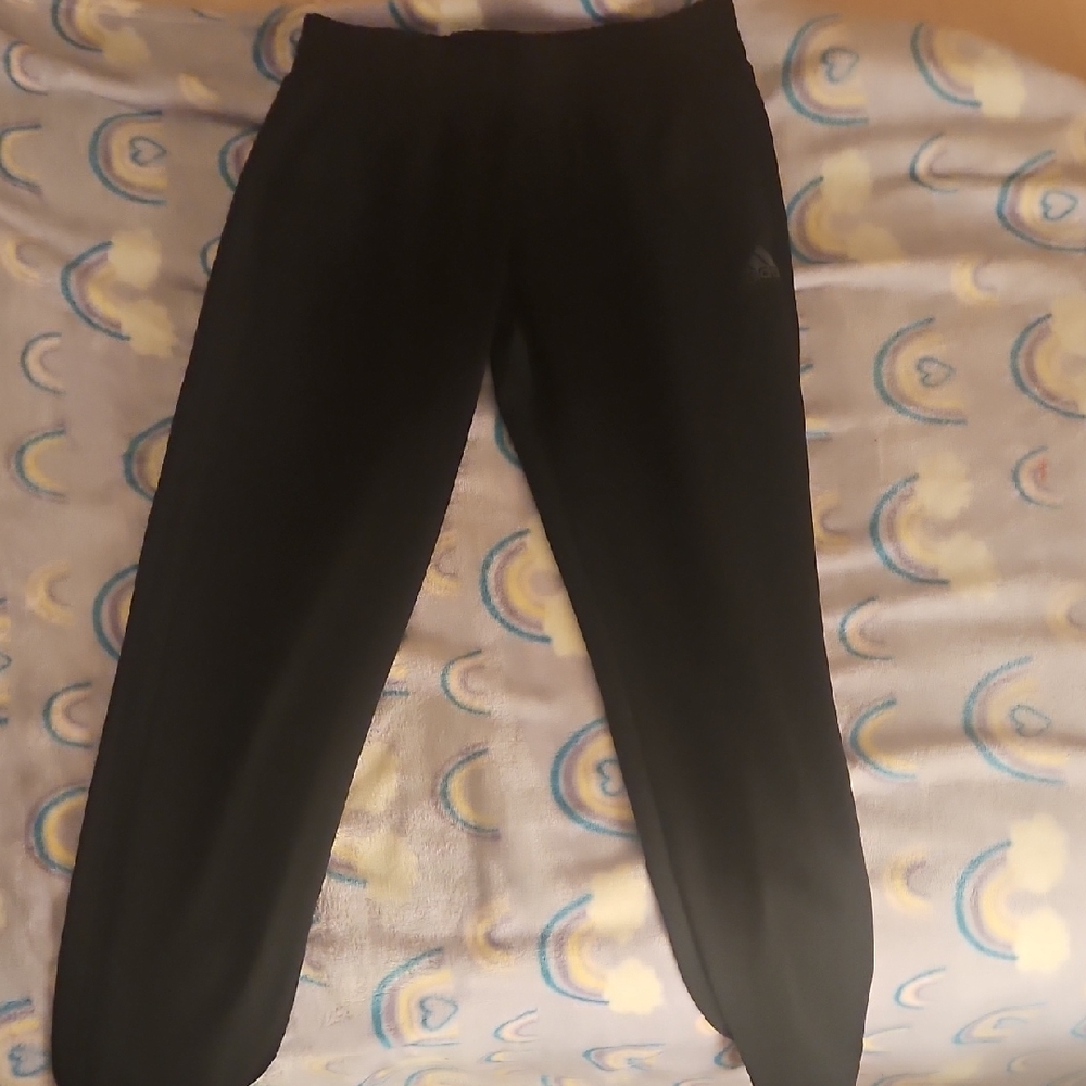 adidas Originals Black Track Pants with Tapered Legs and Soft Fabric
